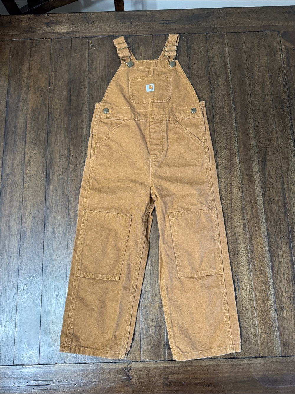 Carhartt Brown Toddler 4T Canvas Bib Overall
